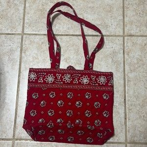 Vera Bradley Red Bandana Tote Bag